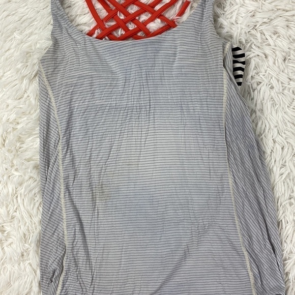 Lululemon Wild Tank Angel Wing Narrow Bold Stripe Black Angel Wing - Picture 2 of 5